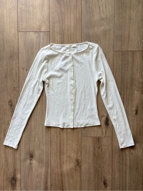 Lush Button-Front Long Sleeve